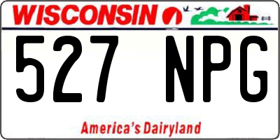 WI license plate 527NPG