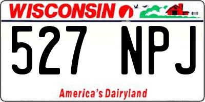 WI license plate 527NPJ
