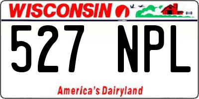 WI license plate 527NPL
