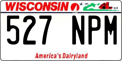 WI license plate 527NPM