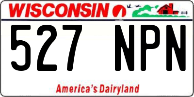 WI license plate 527NPN