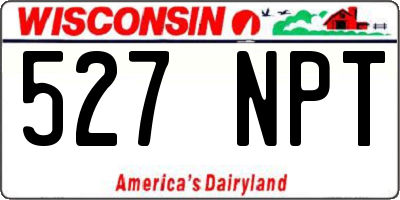 WI license plate 527NPT