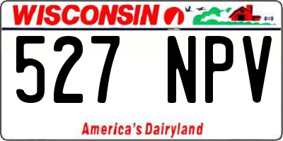 WI license plate 527NPV