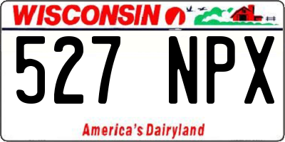 WI license plate 527NPX