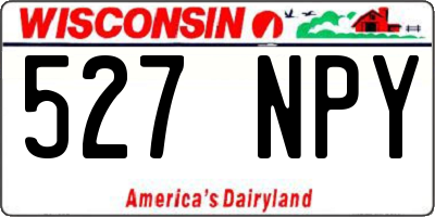 WI license plate 527NPY