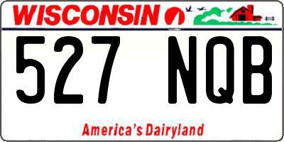 WI license plate 527NQB
