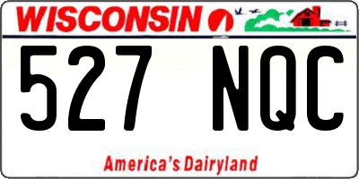 WI license plate 527NQC
