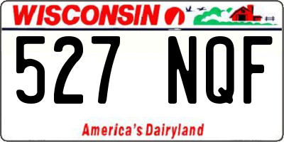 WI license plate 527NQF
