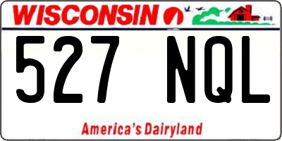 WI license plate 527NQL