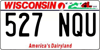 WI license plate 527NQU