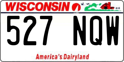 WI license plate 527NQW