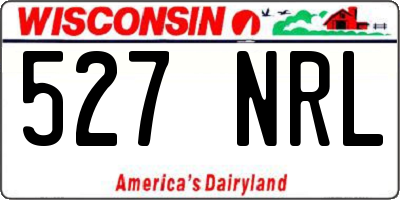 WI license plate 527NRL