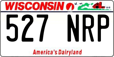 WI license plate 527NRP