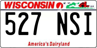 WI license plate 527NSI