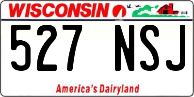WI license plate 527NSJ