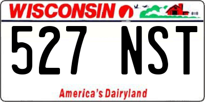 WI license plate 527NST