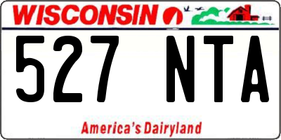 WI license plate 527NTA