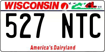 WI license plate 527NTC