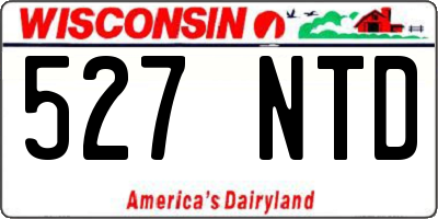WI license plate 527NTD