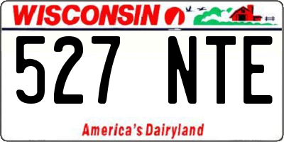 WI license plate 527NTE