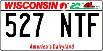 WI license plate 527NTF