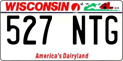 WI license plate 527NTG