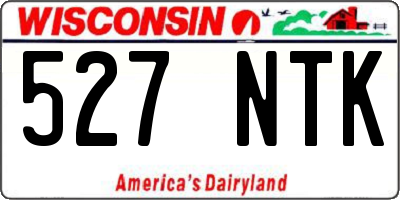 WI license plate 527NTK