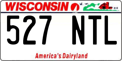 WI license plate 527NTL