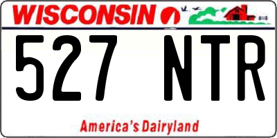 WI license plate 527NTR