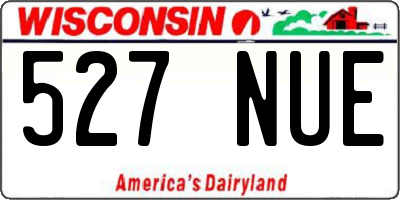 WI license plate 527NUE