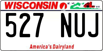 WI license plate 527NUJ
