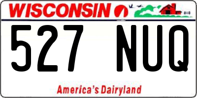 WI license plate 527NUQ