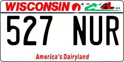 WI license plate 527NUR