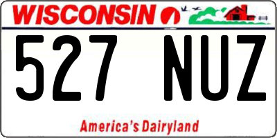 WI license plate 527NUZ