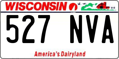 WI license plate 527NVA