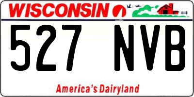 WI license plate 527NVB