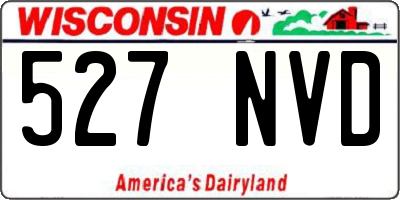 WI license plate 527NVD