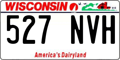 WI license plate 527NVH