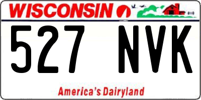 WI license plate 527NVK