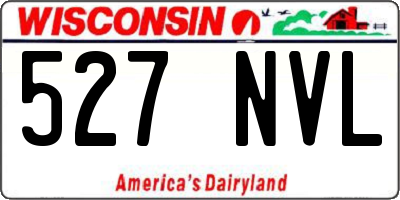 WI license plate 527NVL