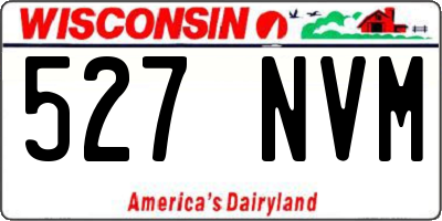 WI license plate 527NVM