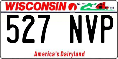 WI license plate 527NVP
