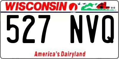 WI license plate 527NVQ