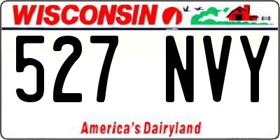 WI license plate 527NVY