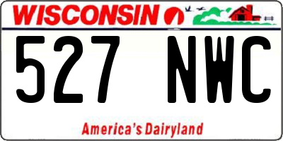 WI license plate 527NWC