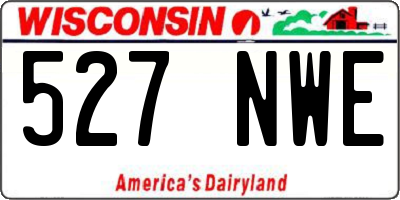 WI license plate 527NWE