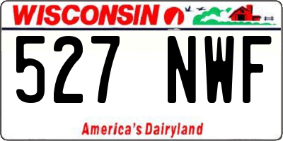 WI license plate 527NWF