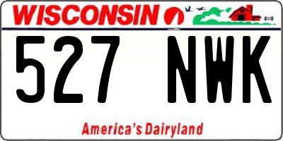 WI license plate 527NWK