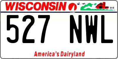 WI license plate 527NWL