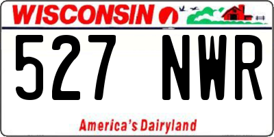WI license plate 527NWR